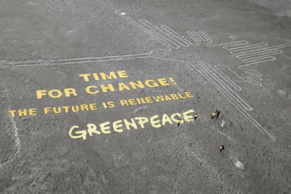Greenpeace palus vabandust Nazca joonte äpardunud aktsiooni eest Peruus